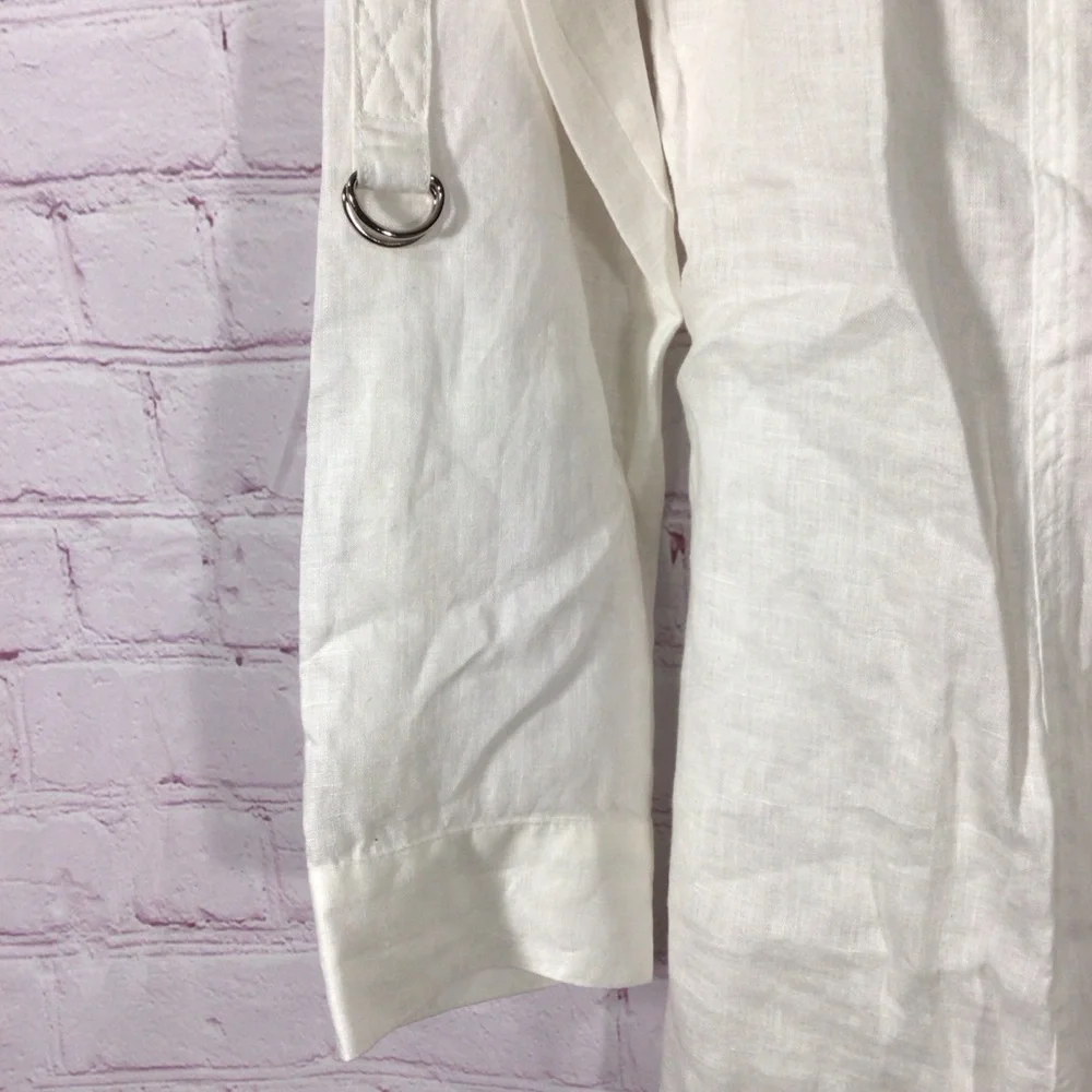 Chico’s Linen Long Sleeve Button Down Blouse - Size 1 - Picture 3 of 6